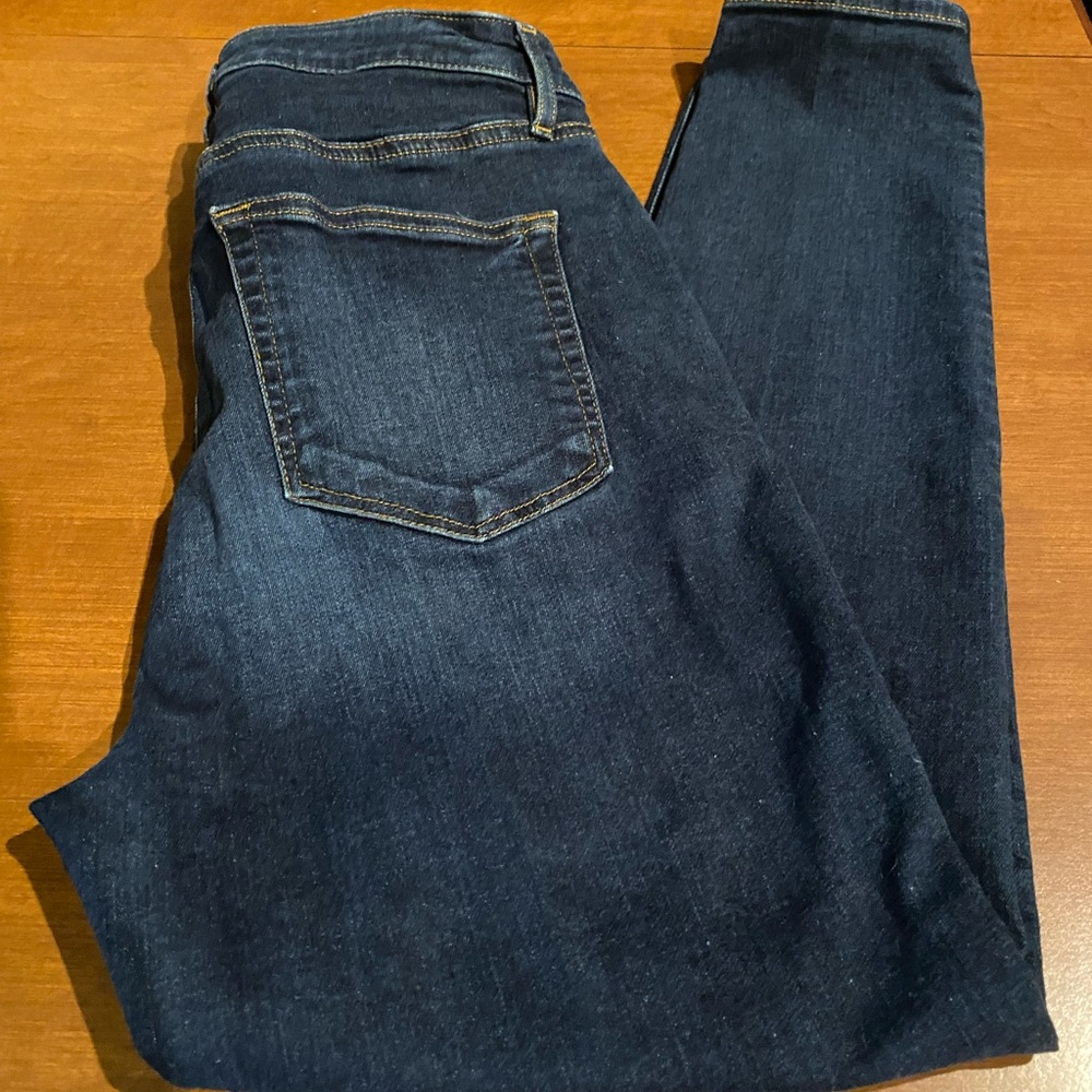 LOFT Curvy Skinny Dark Wash Denim Jeans Comfort Stretch Womens SZ 28 (306)